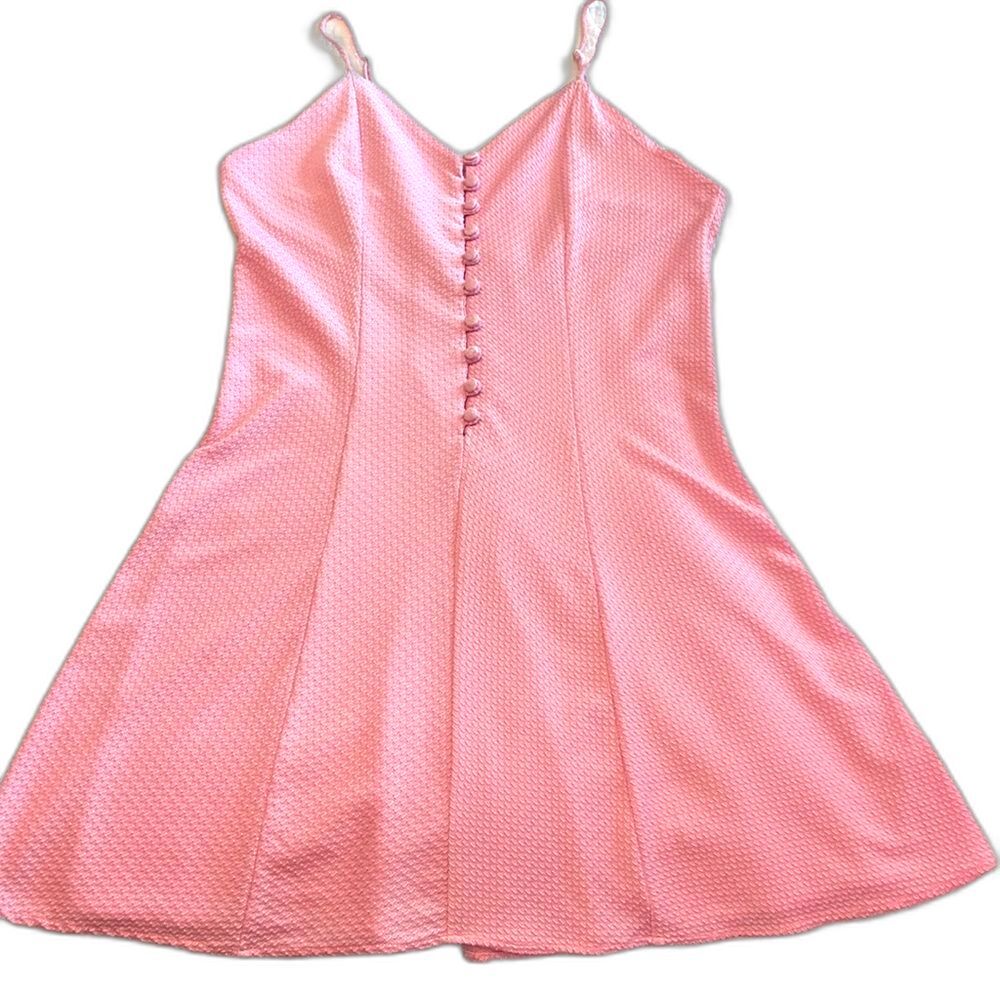 Victorias Secret Vtg Gold Label Pink Button Front Slip Dress Nightie Small 90s